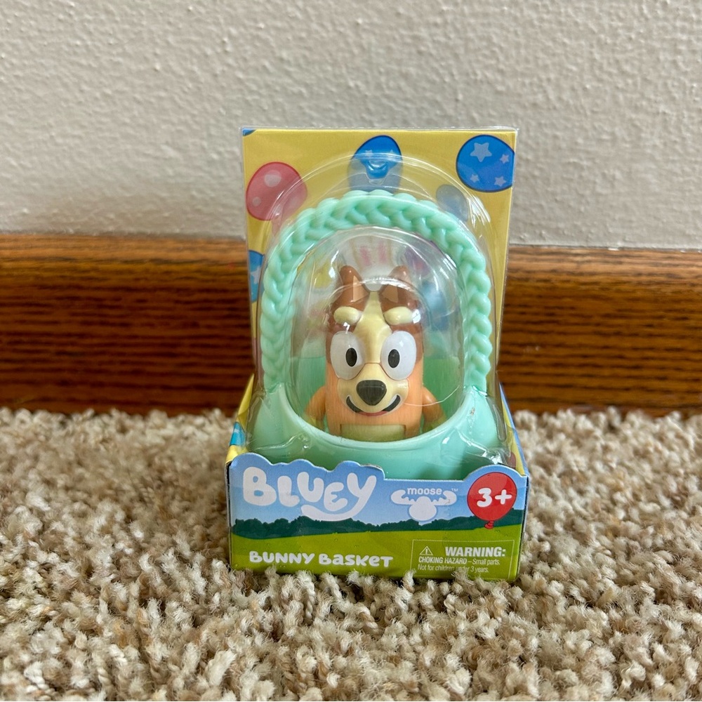 NEW Bluey Easter Basket Toy- Bingo, Mint Green